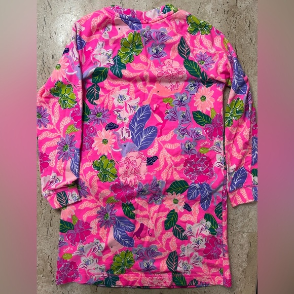 Lilly Pulitzer Best Of Friends MINI BEACH COMBER DRESS Pink Isle Girl XL 12-14 - Picture 3 of 5